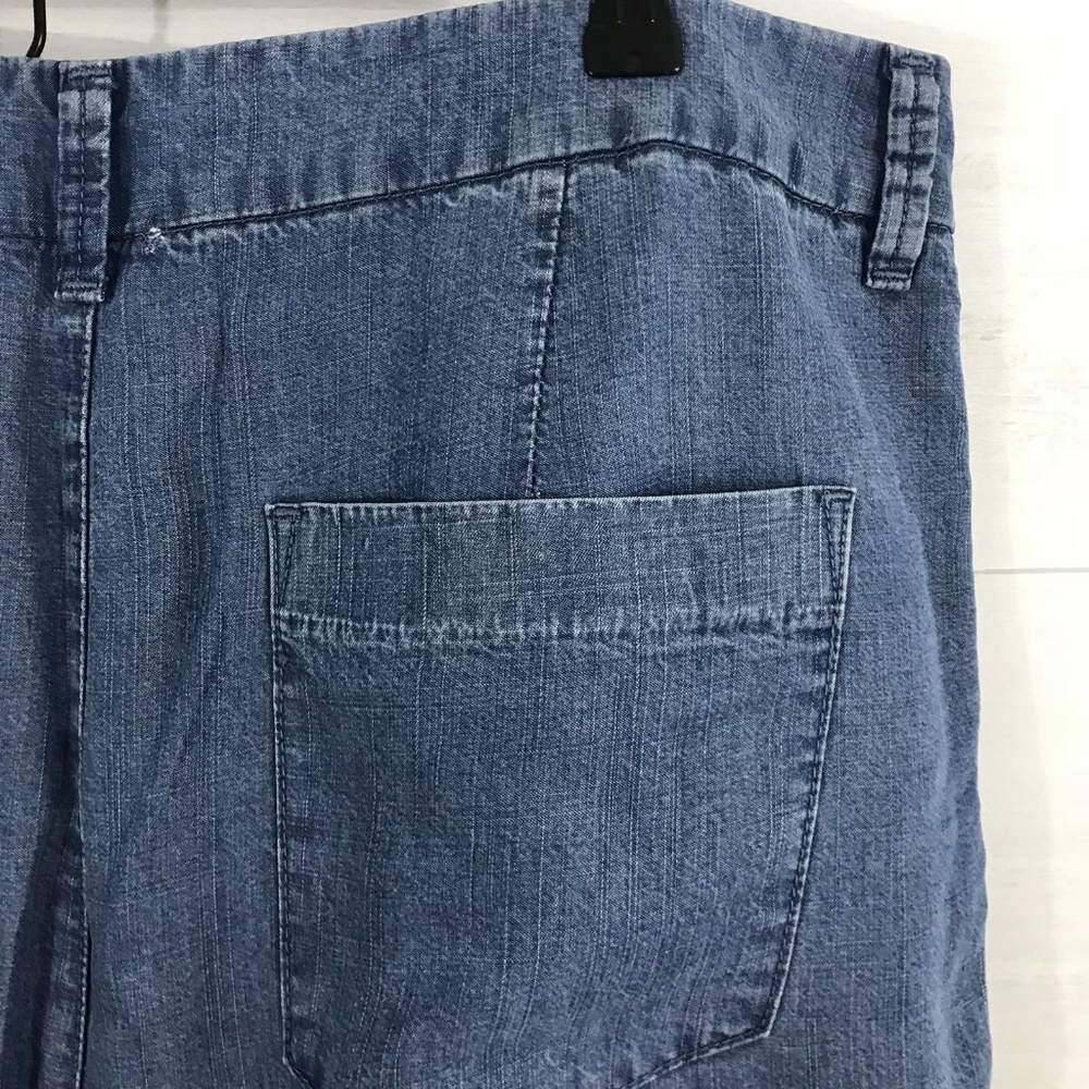 Chicos SZ 2 US 12 Platinum Chambray Trouser Pants - Picture 5 of 8